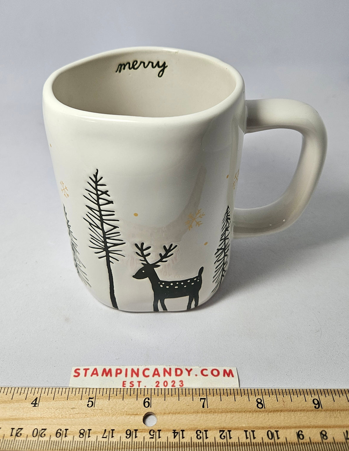 Rae Dunn - Christmas/Winter Trees/Deer Mug