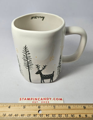 Rae Dunn - Christmas/Winter Trees/Deer Mug