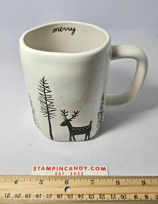 Rae Dunn - Christmas/Winter Trees/Deer Mug