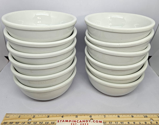 12 Buffalo Bright White B-16 Bowls