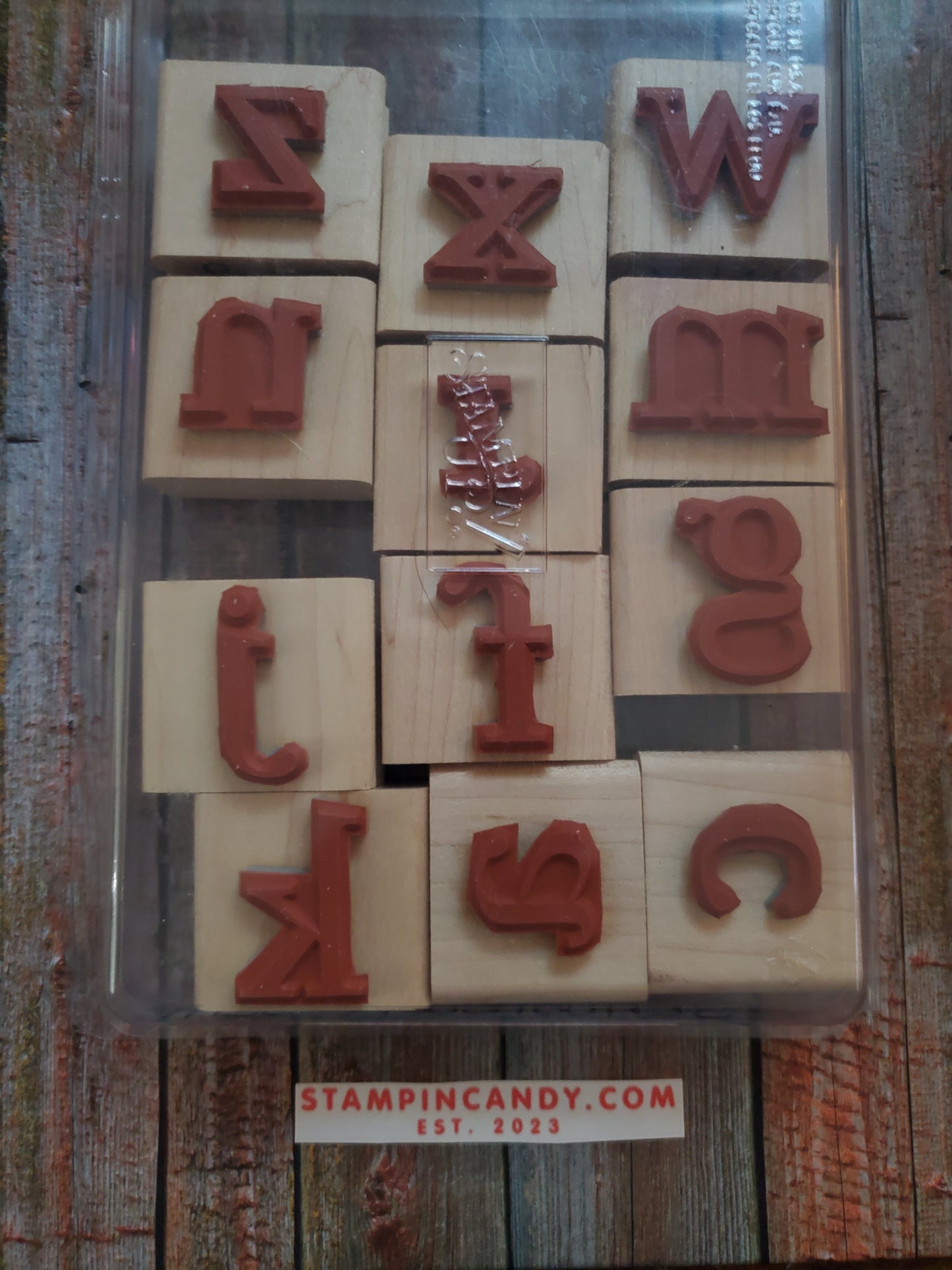 Stampin' UP! "Schoolbook Serif" Stamp Set (Wood Block)