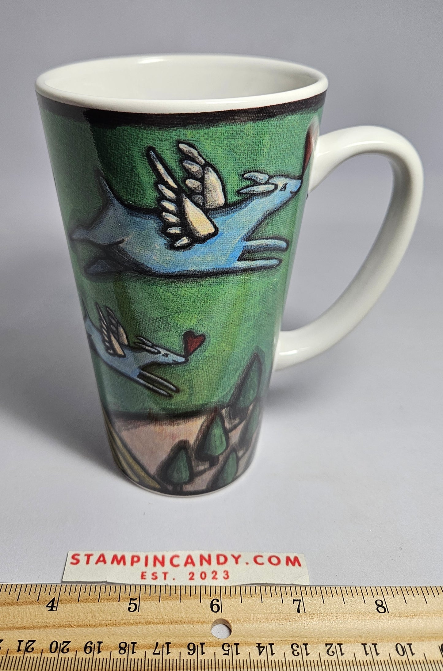 Flight of the Blue Dog - Tall Coffee Mug
