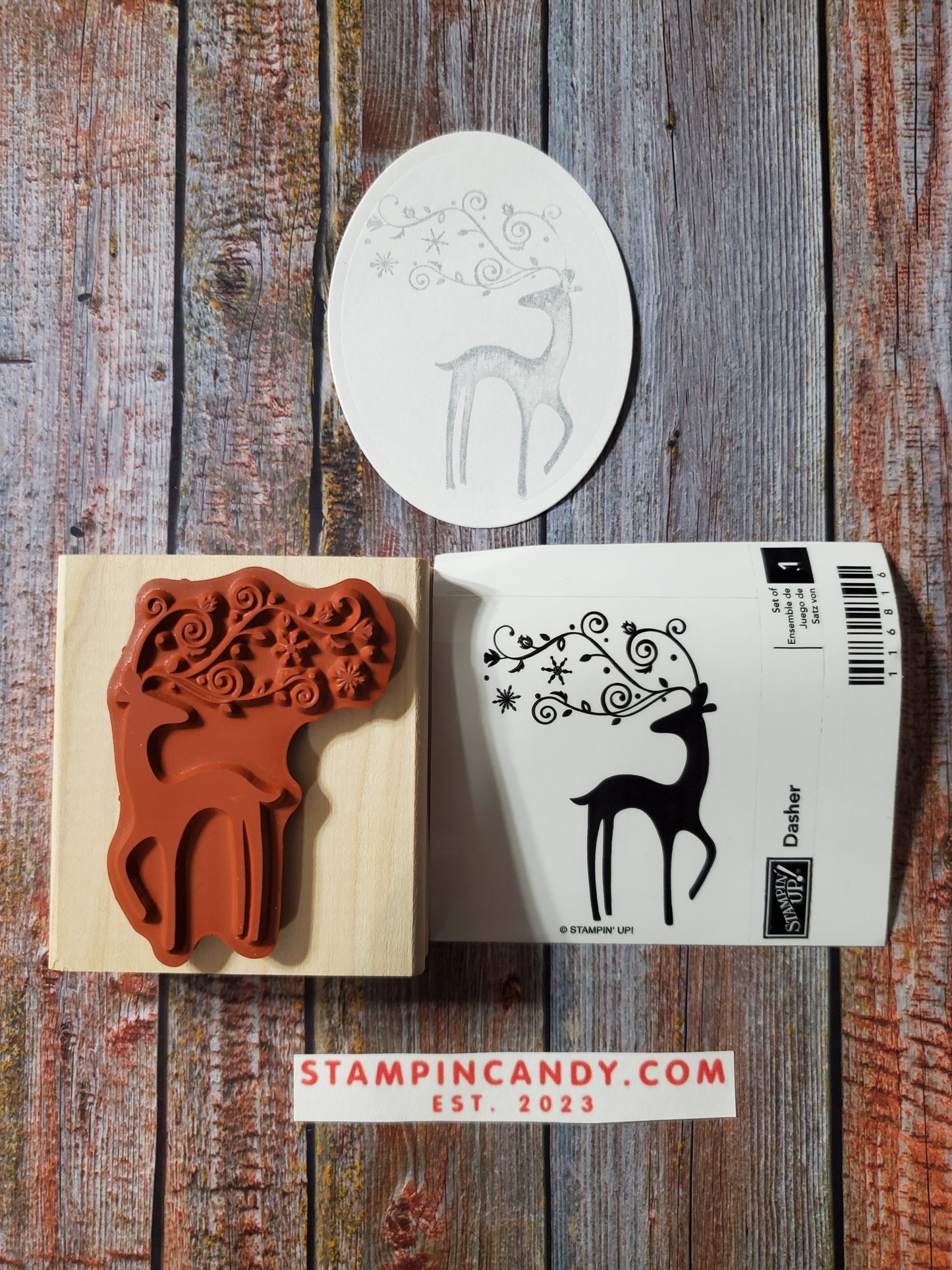 Stampin' UP! "Dasher" Stamp Set (Wood Block)