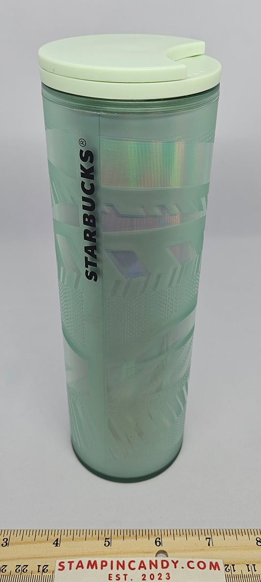 Starbucks Green / Teal Holographic / Iridescent 16 oz Tumbler