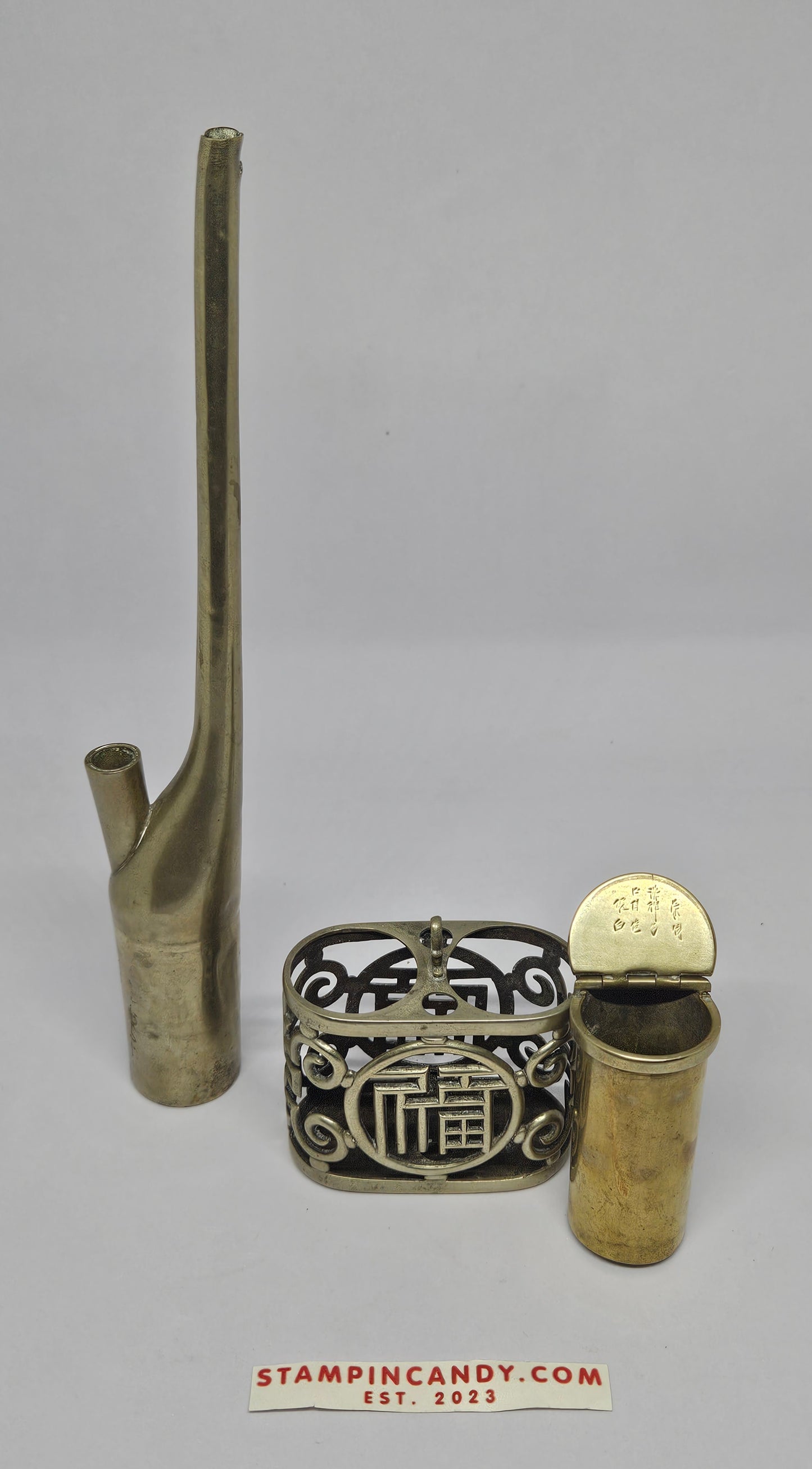 Vintage Chinese Nickel Water Pipe