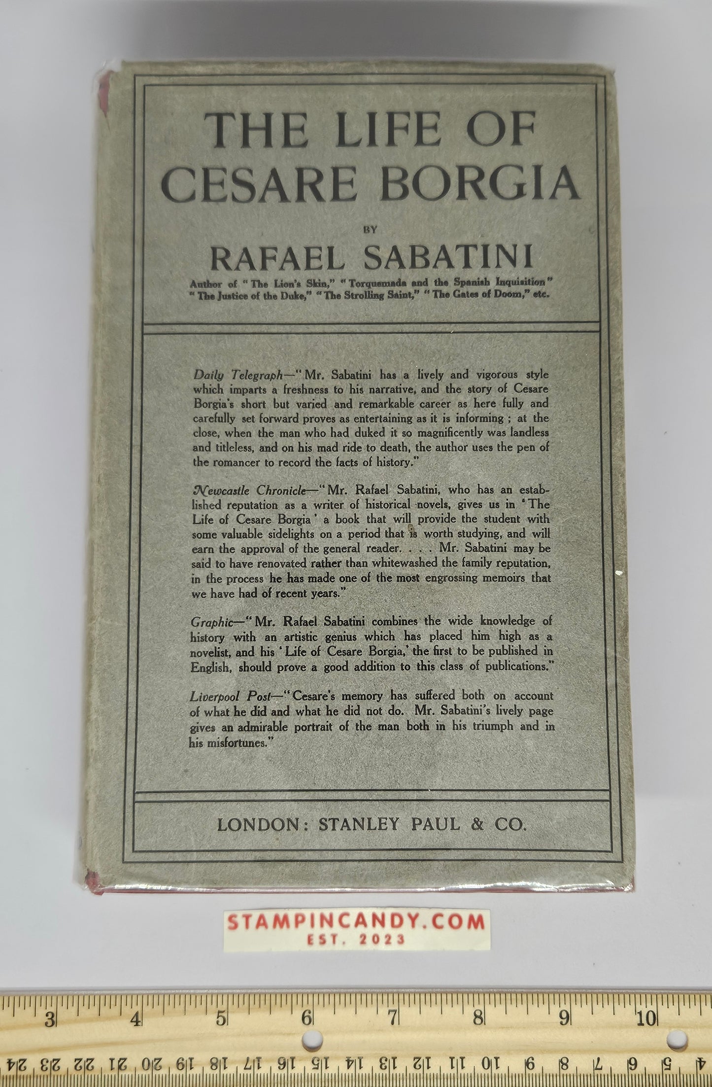 The Life of Cesare Borgia - 1912 Antique - Stanley Paul & Co. - London