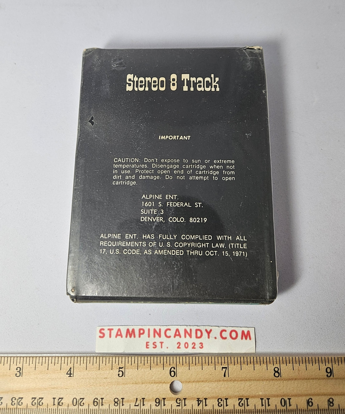 James Taylor / Elton John Greatest Hits Stereo 8 Track Cartridge