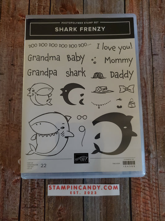 Stampin' UP! "Shark Frenzy" Stamp Set with "Shark" Dies