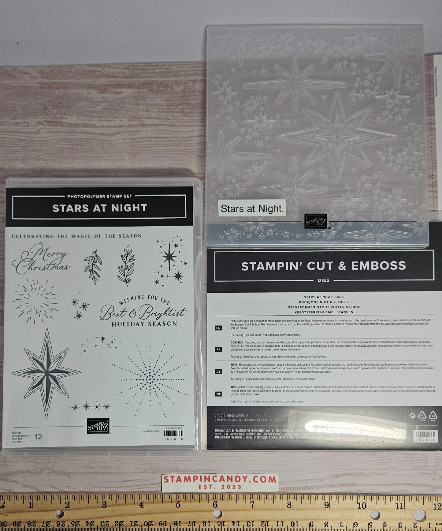 Stampin Up - Stars At Night + Stars At Night Dies + Embossing Folder