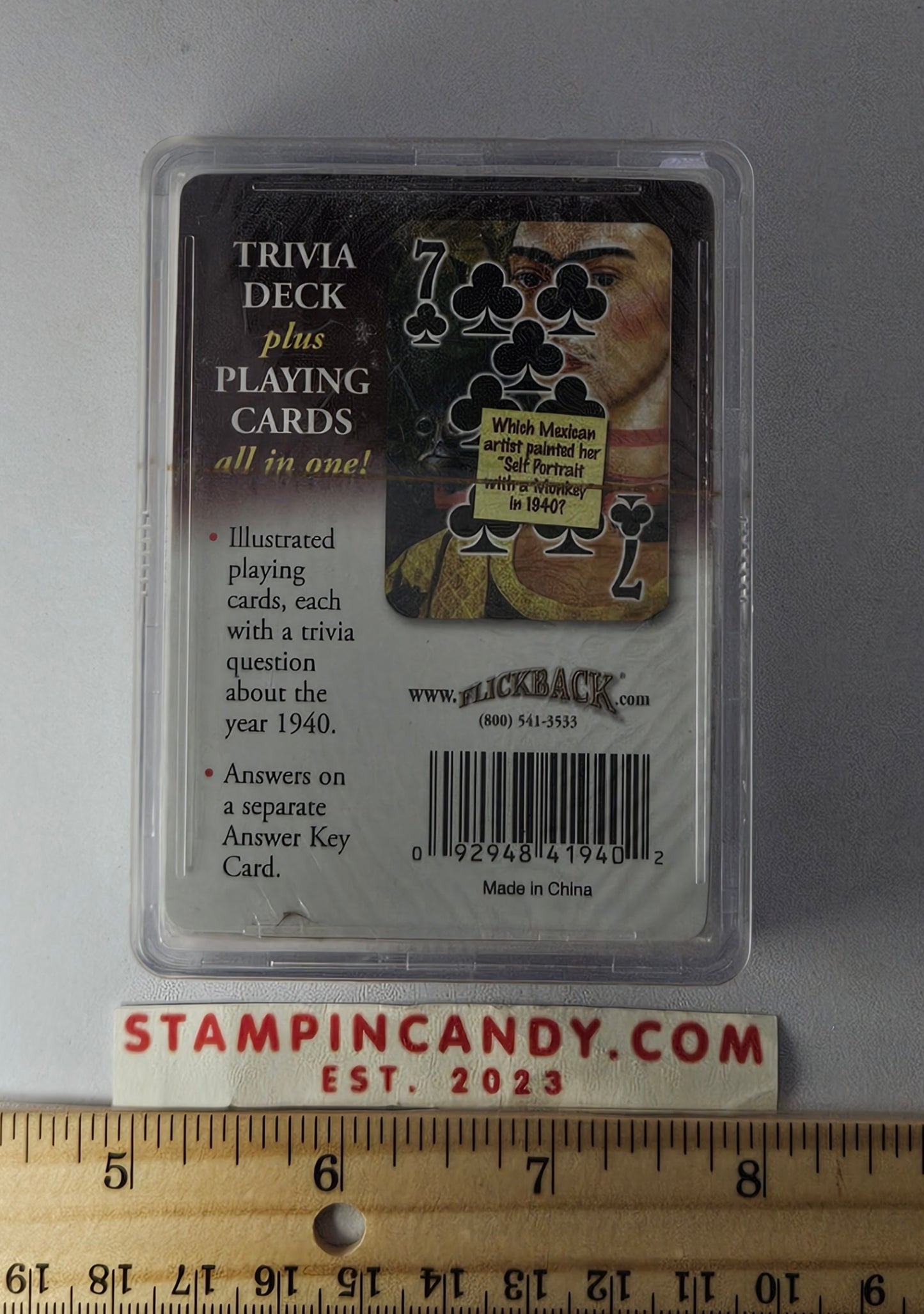 1940 - Flickback Trivia Challenge Playing Cards