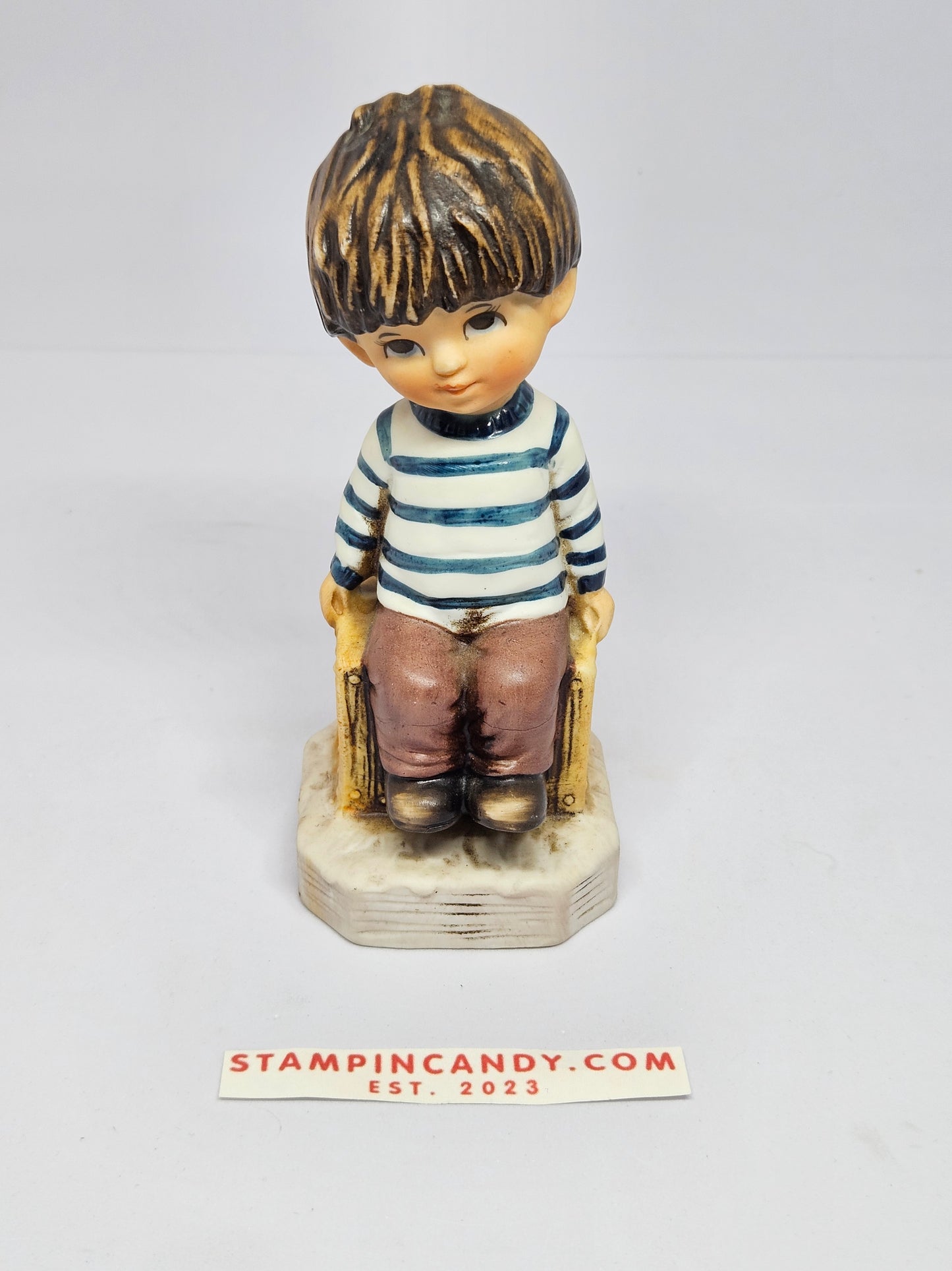 Vintage 1971 Moppets - Sitting Boy - By Fran Mar