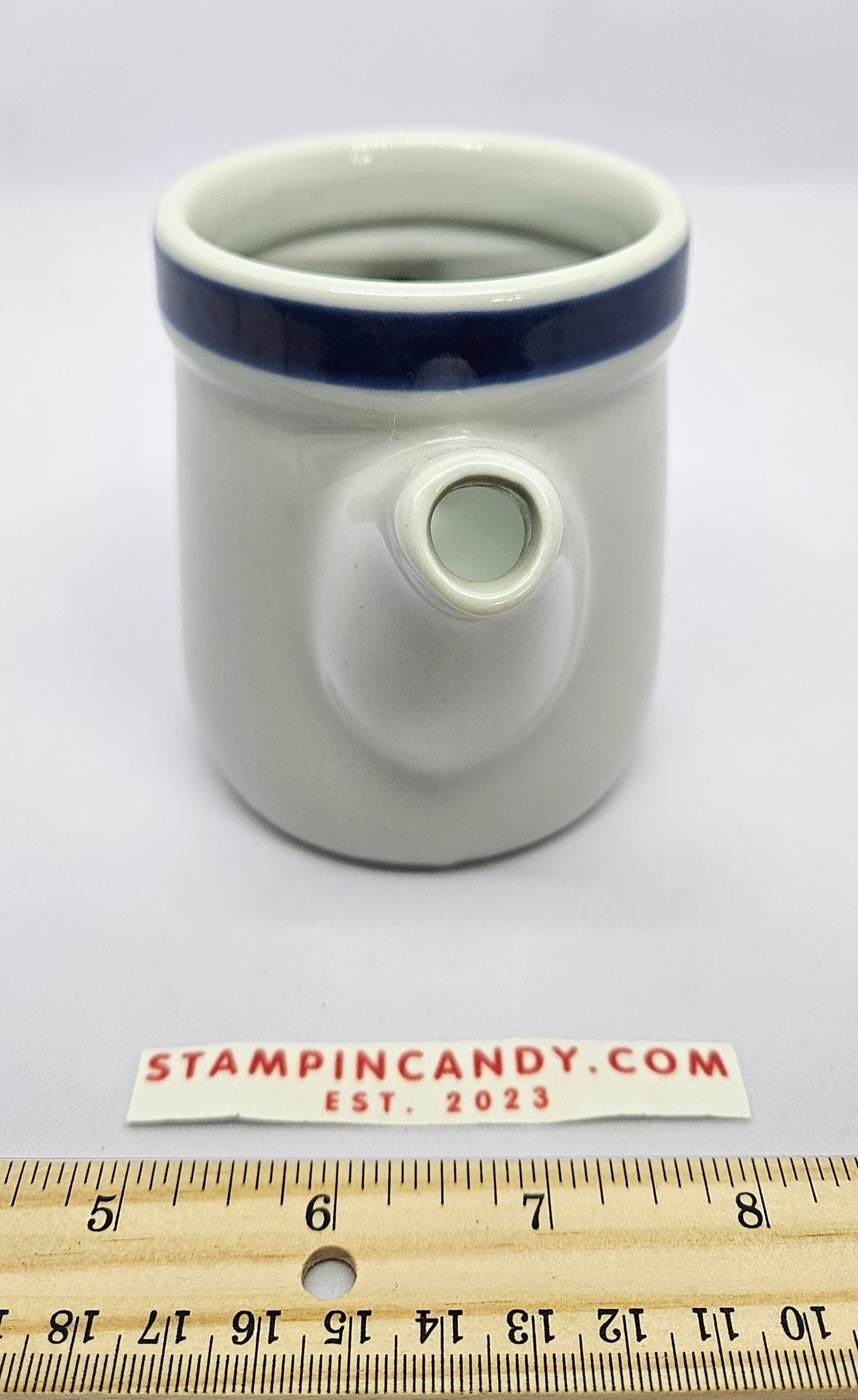 Blue Monterrey Stoneware Creamer Pitcher