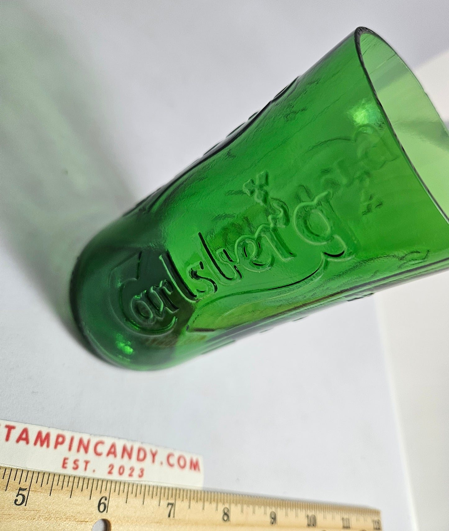 Recycled Carlsberg Green Bar Glass