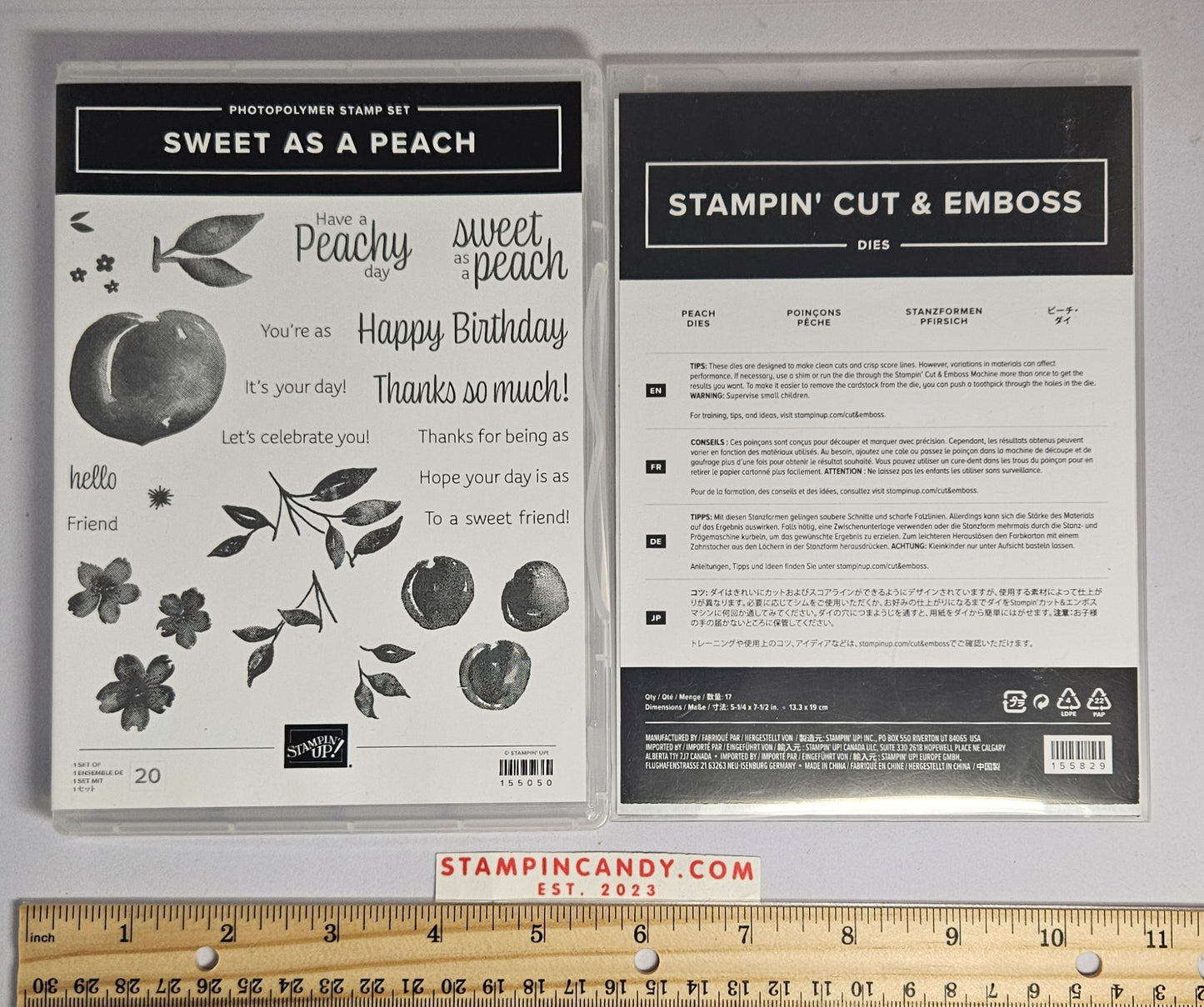 Stampin Up - Sweet As A Peach with Peach Dies