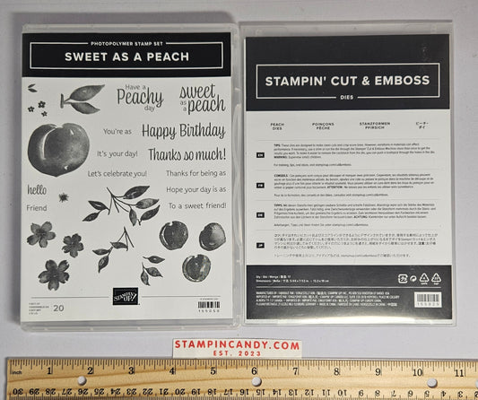 Stampin Up - Sweet As A Peach with Peach Dies
