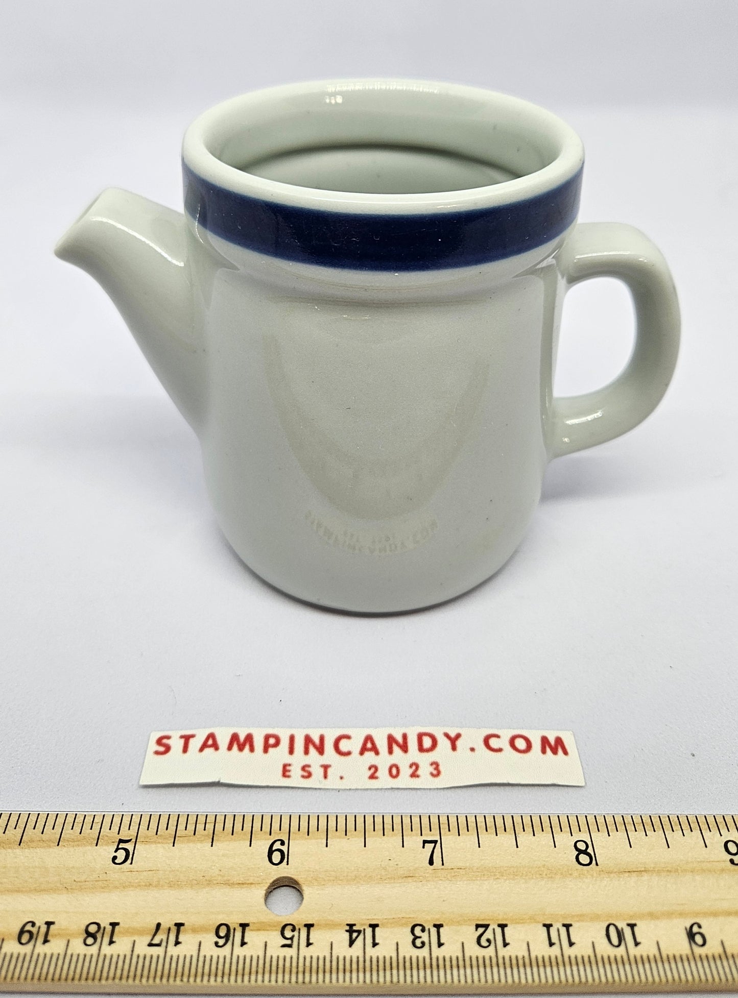 Blue Monterrey Stoneware Creamer Pitcher