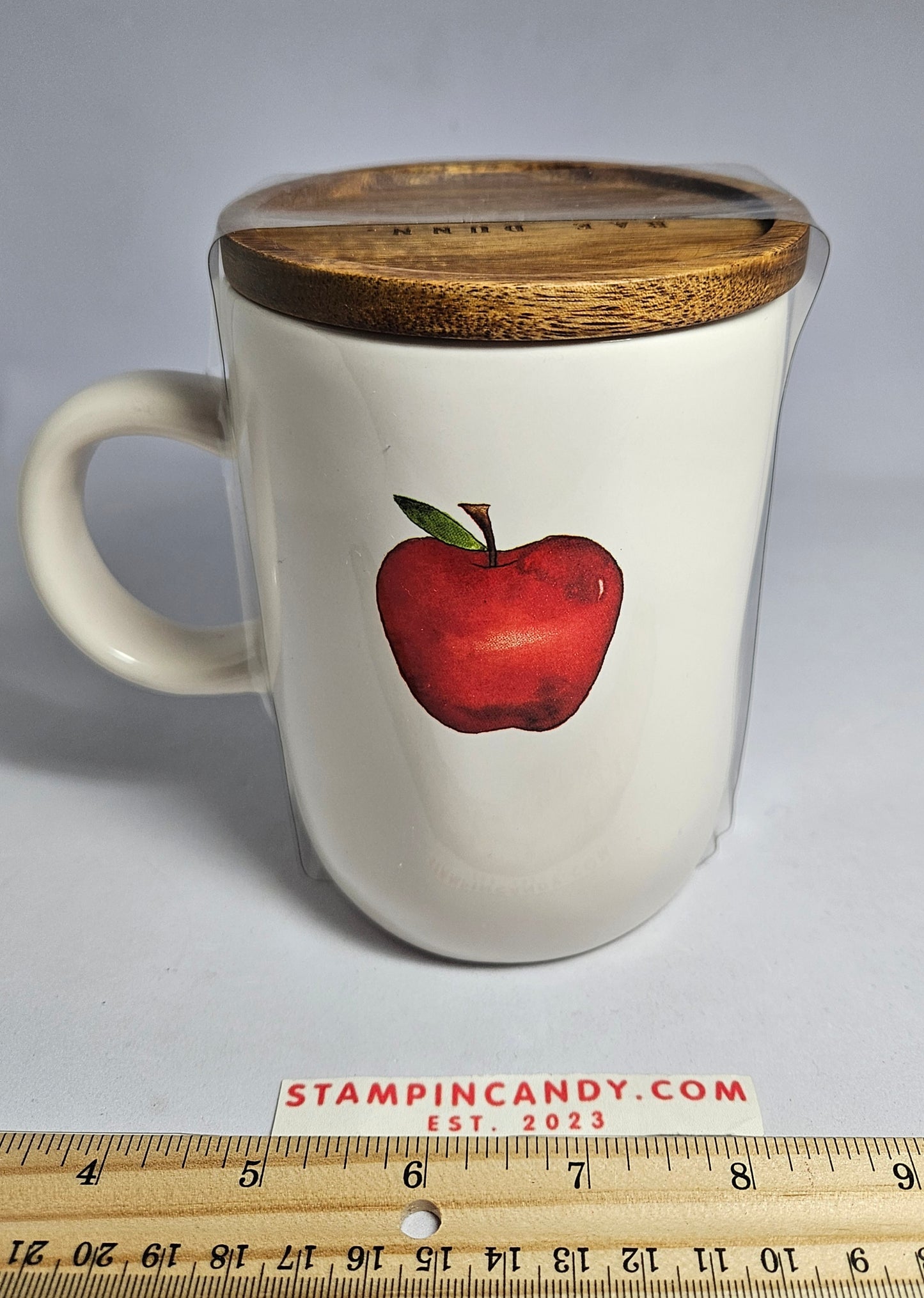 Rae Dunn "Teacher Fuel" Mug w/ Wood Lid