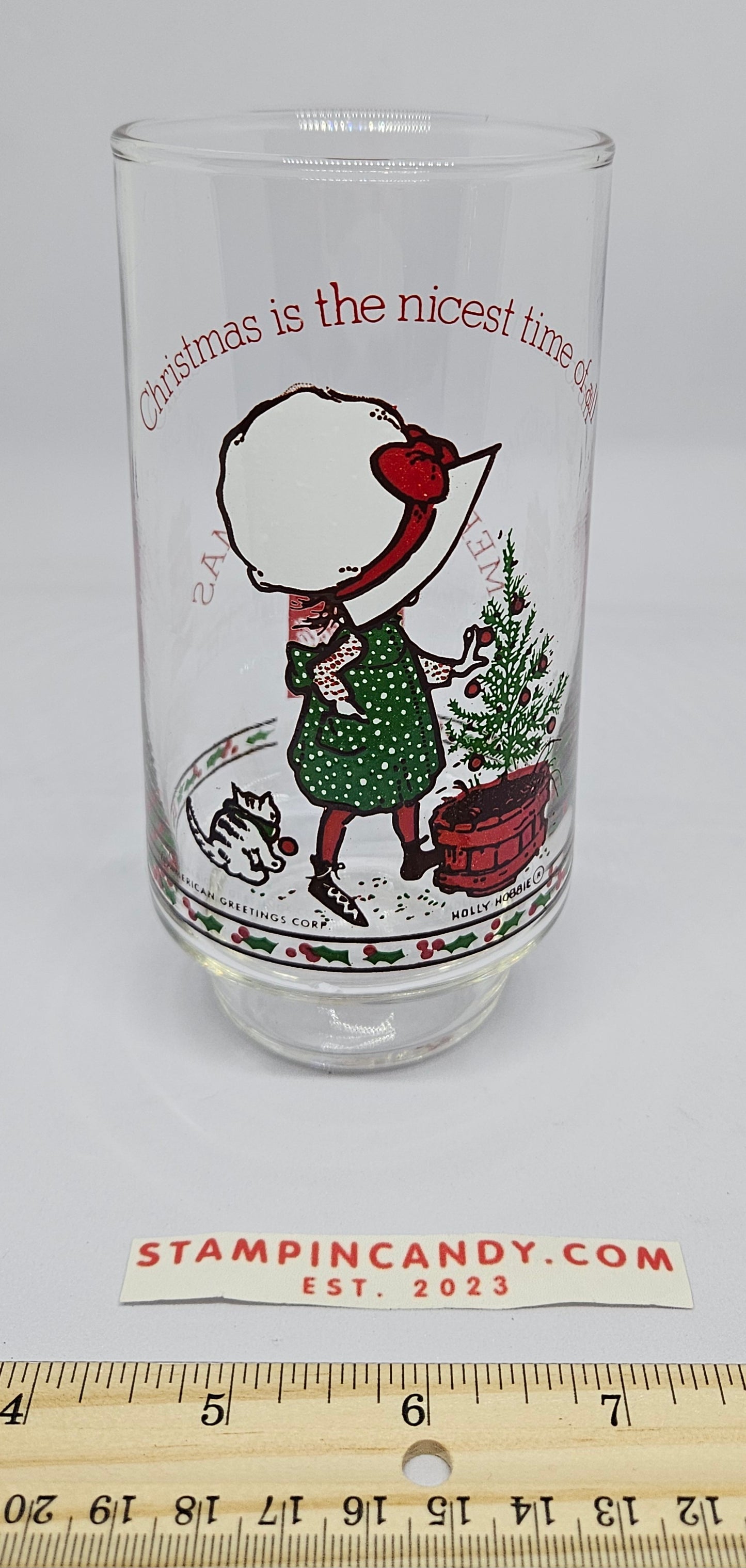 Coca-Cola - Christmas Limited Edition - Holly Hobby - American Greetings Co. Glass