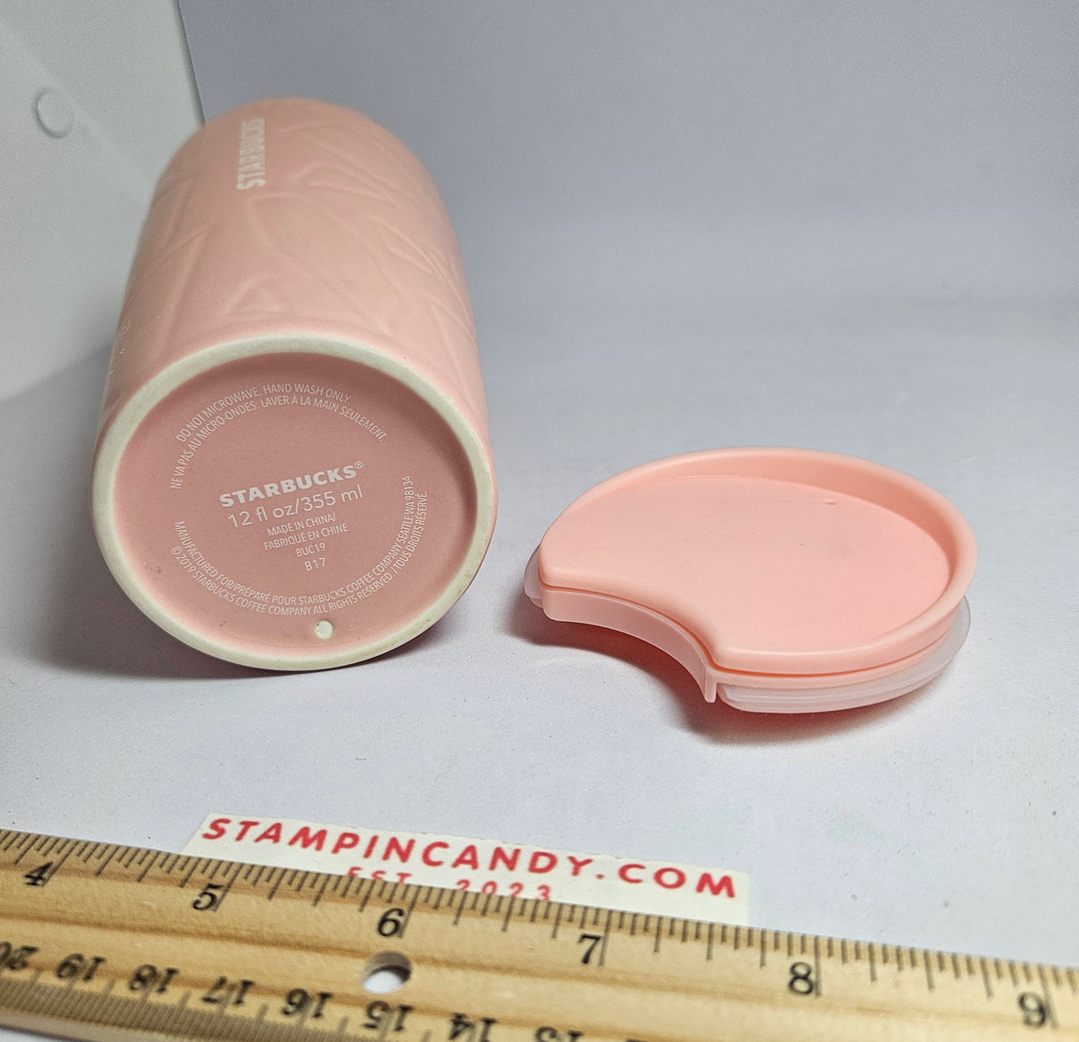 Starbucks 2019 - 12 oz Pink Matte Double-Walled Ceramic Tumbler
