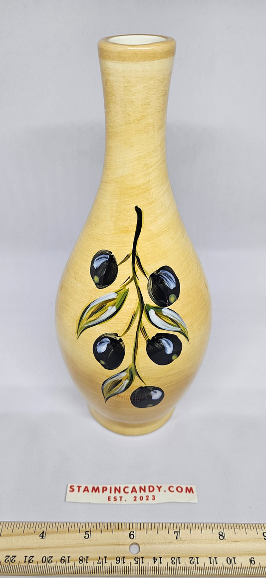 Vintage Olives Vase - Hand Painted - Tabletops Unlimited