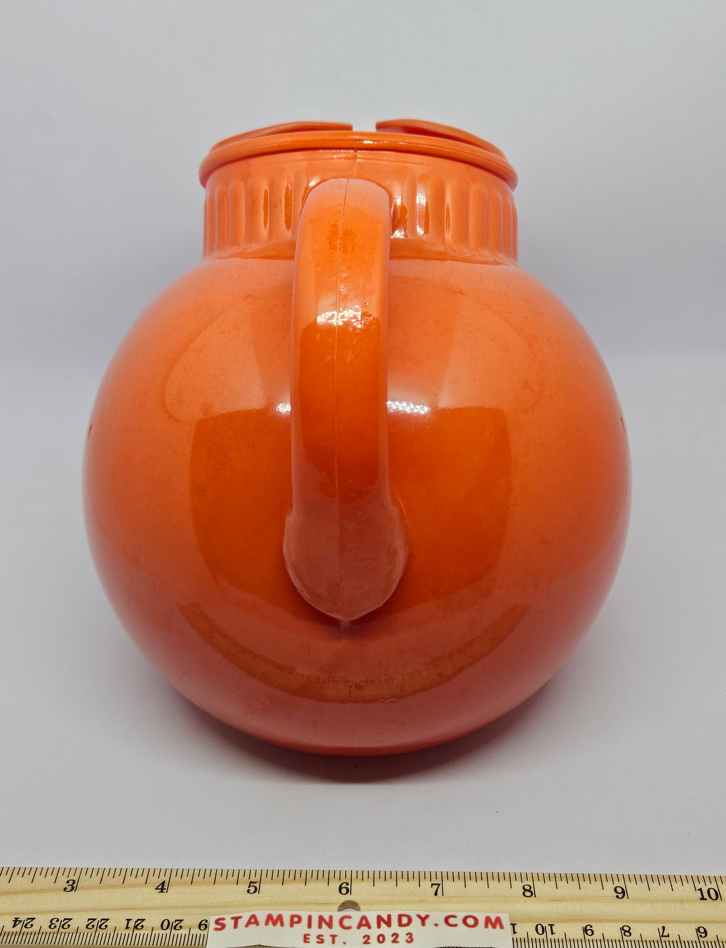 Orange Glass Anchor/Hocking Ball Pitcher