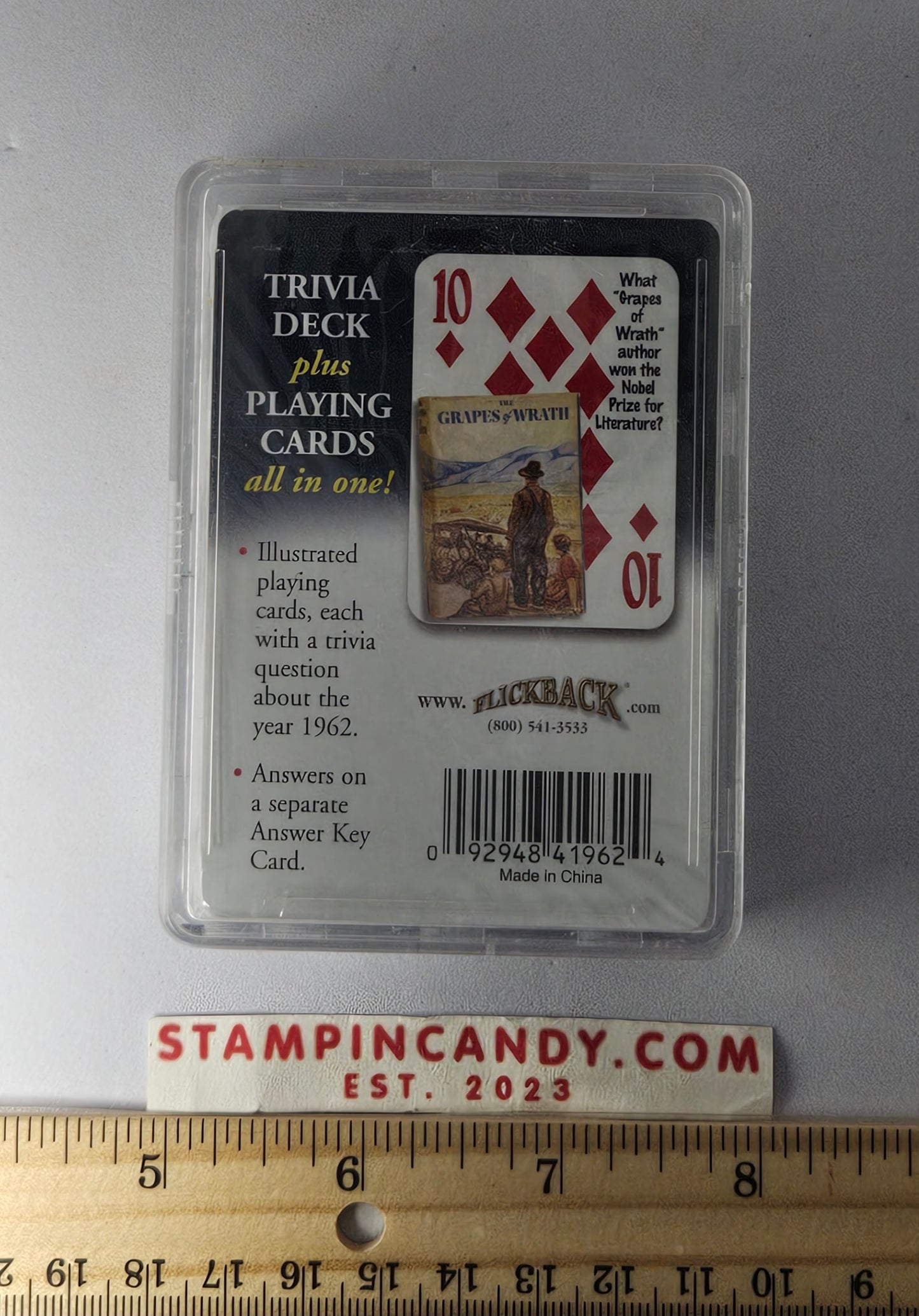 1962 - Flickback Trivia Challenge Playing Cards