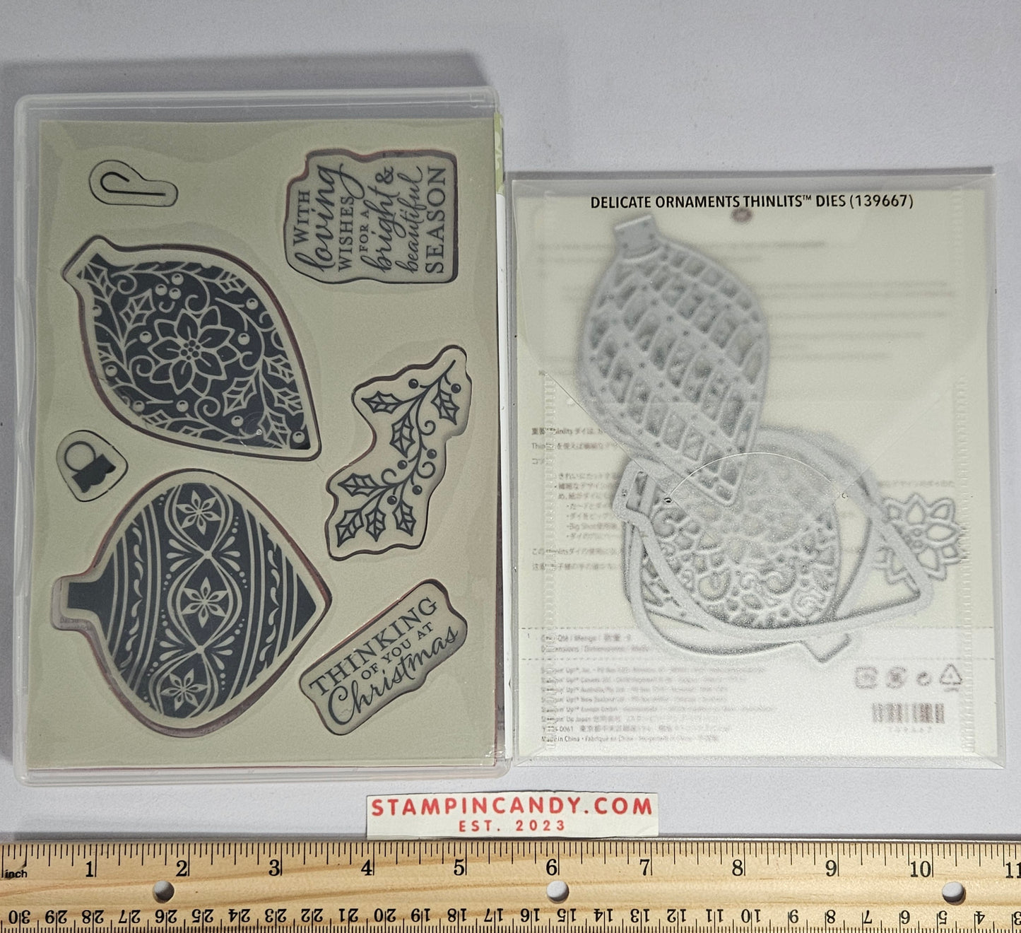 Stampin Up - Embellished Ornaments with Delicate Ornament Dies