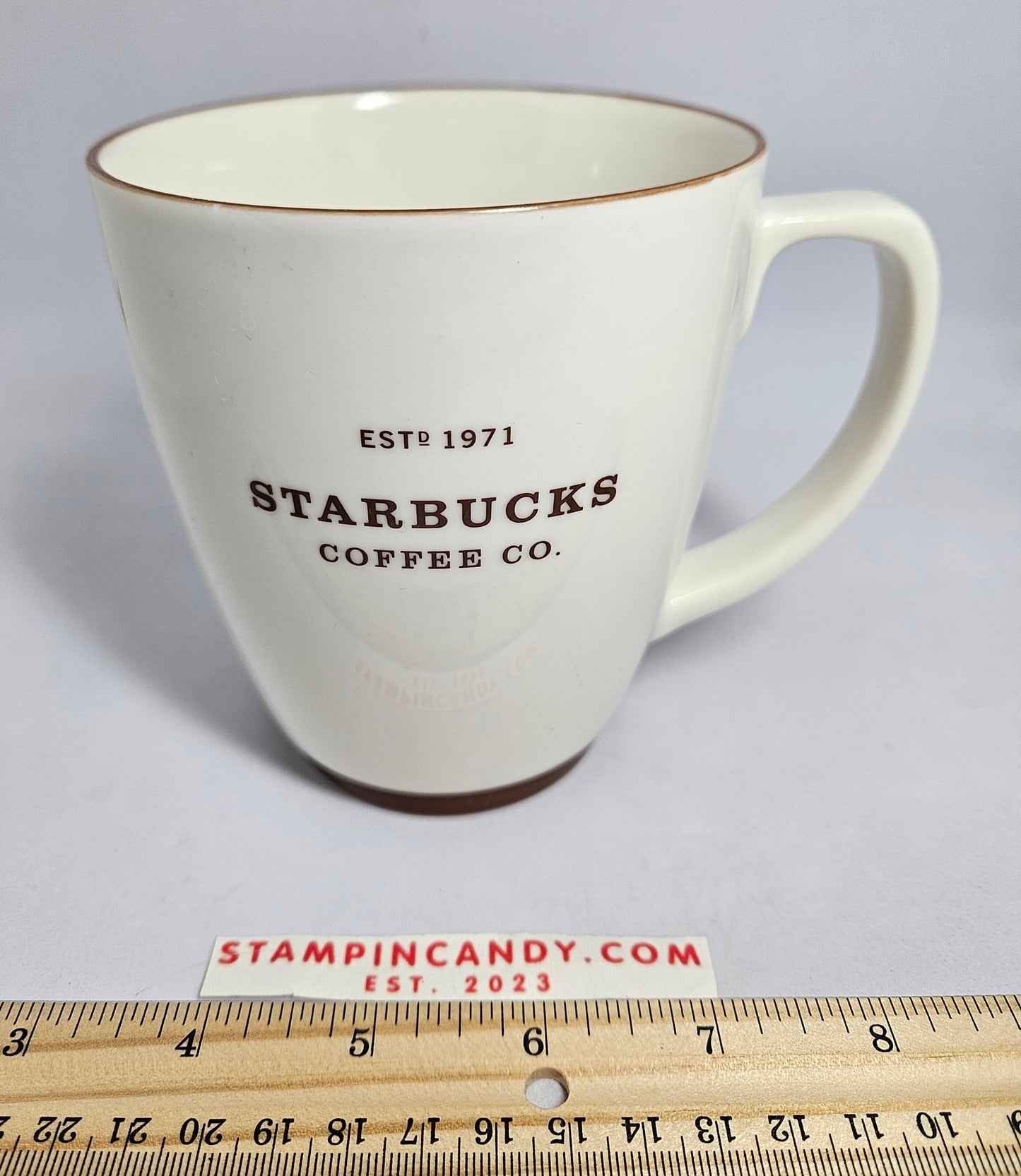 Starbucks - White/Brown Est 1971 - 2006 - 20oz Mug