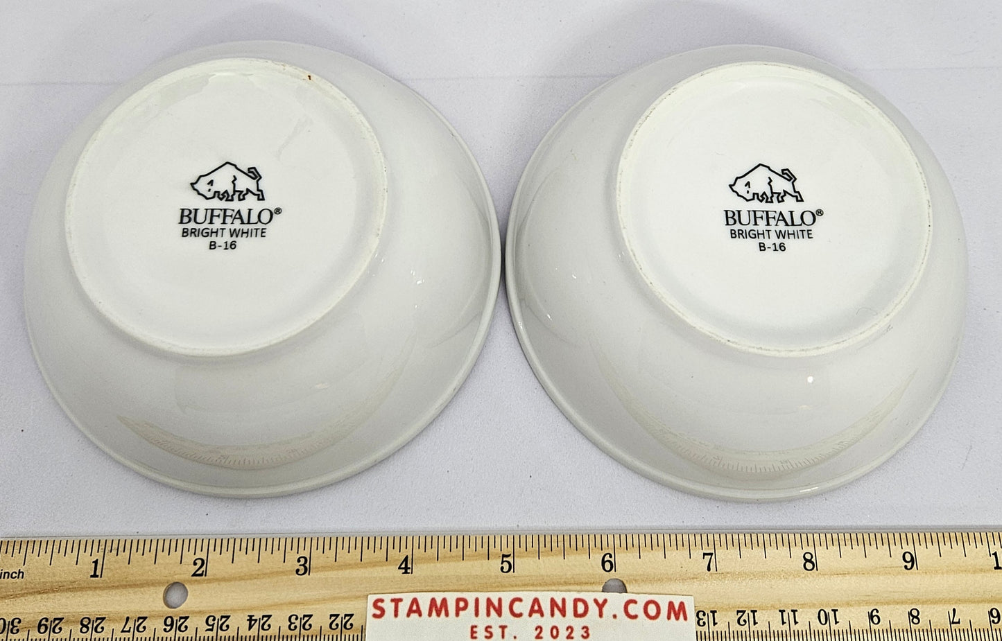 12 Buffalo Bright White B-16 Bowls