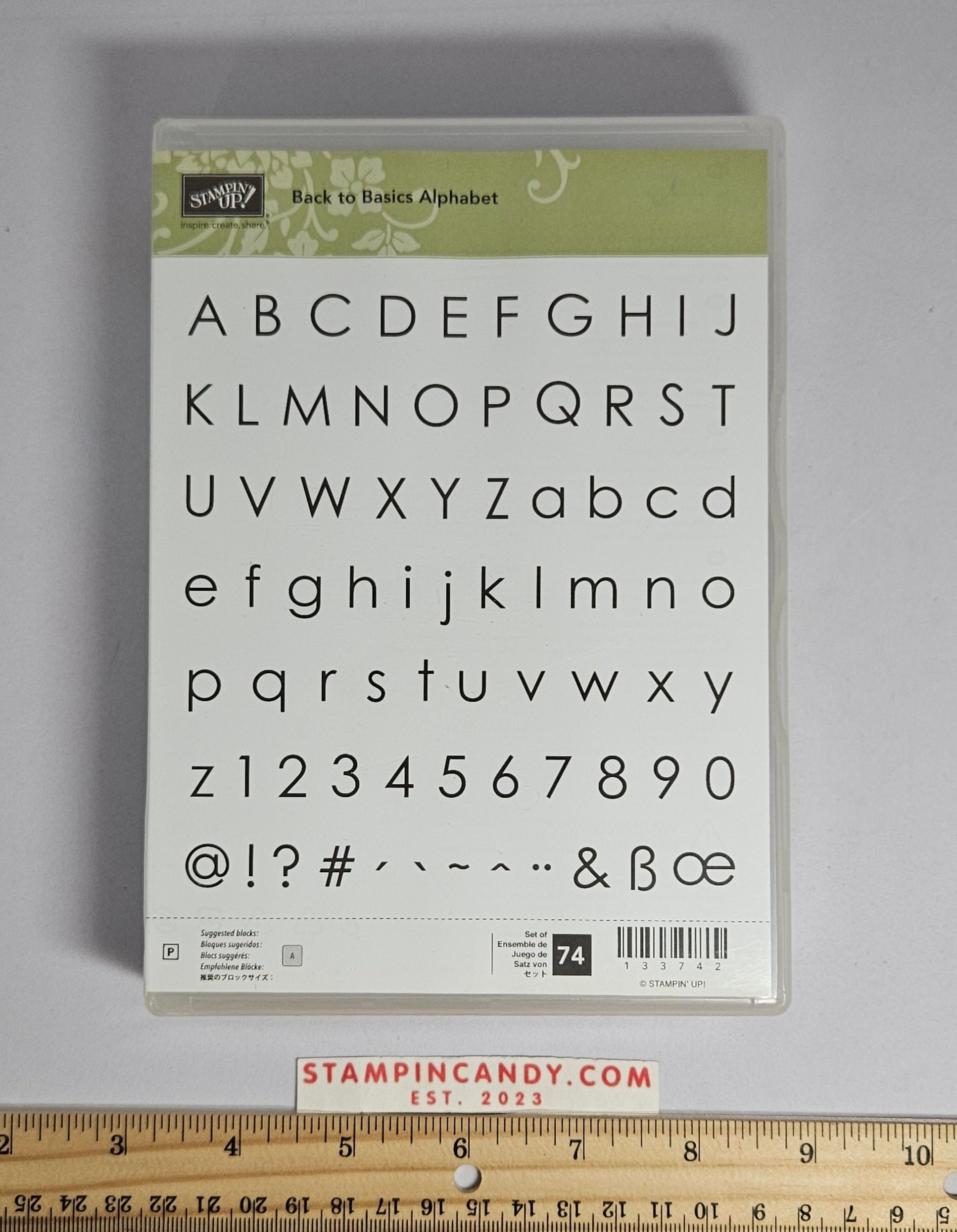 Stampin Up - Back to Basics Alphabet – StampinCandy.com