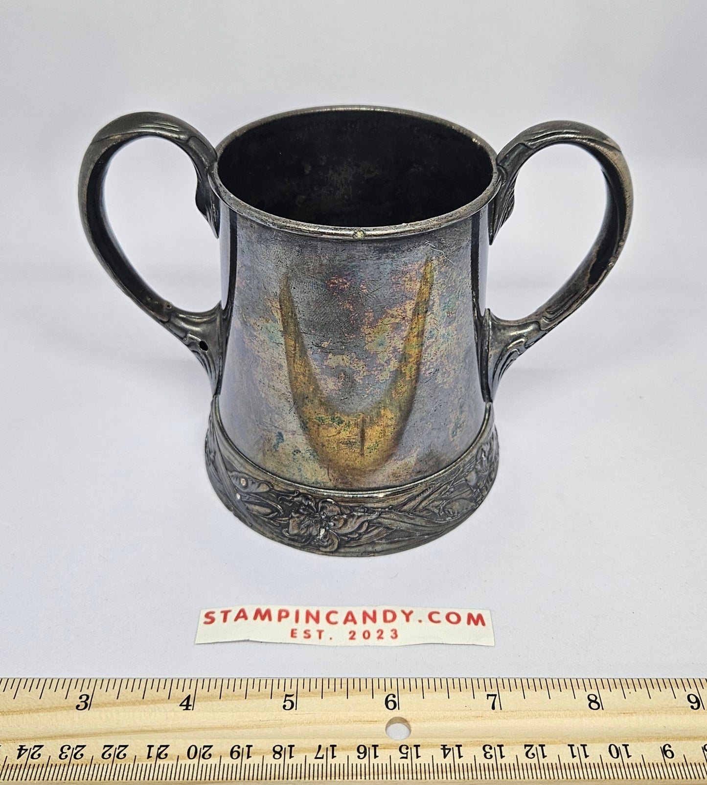 Vintage Silver American Soda Fountain Company Extra 4520 - Silver Plated 2 Handled Mug