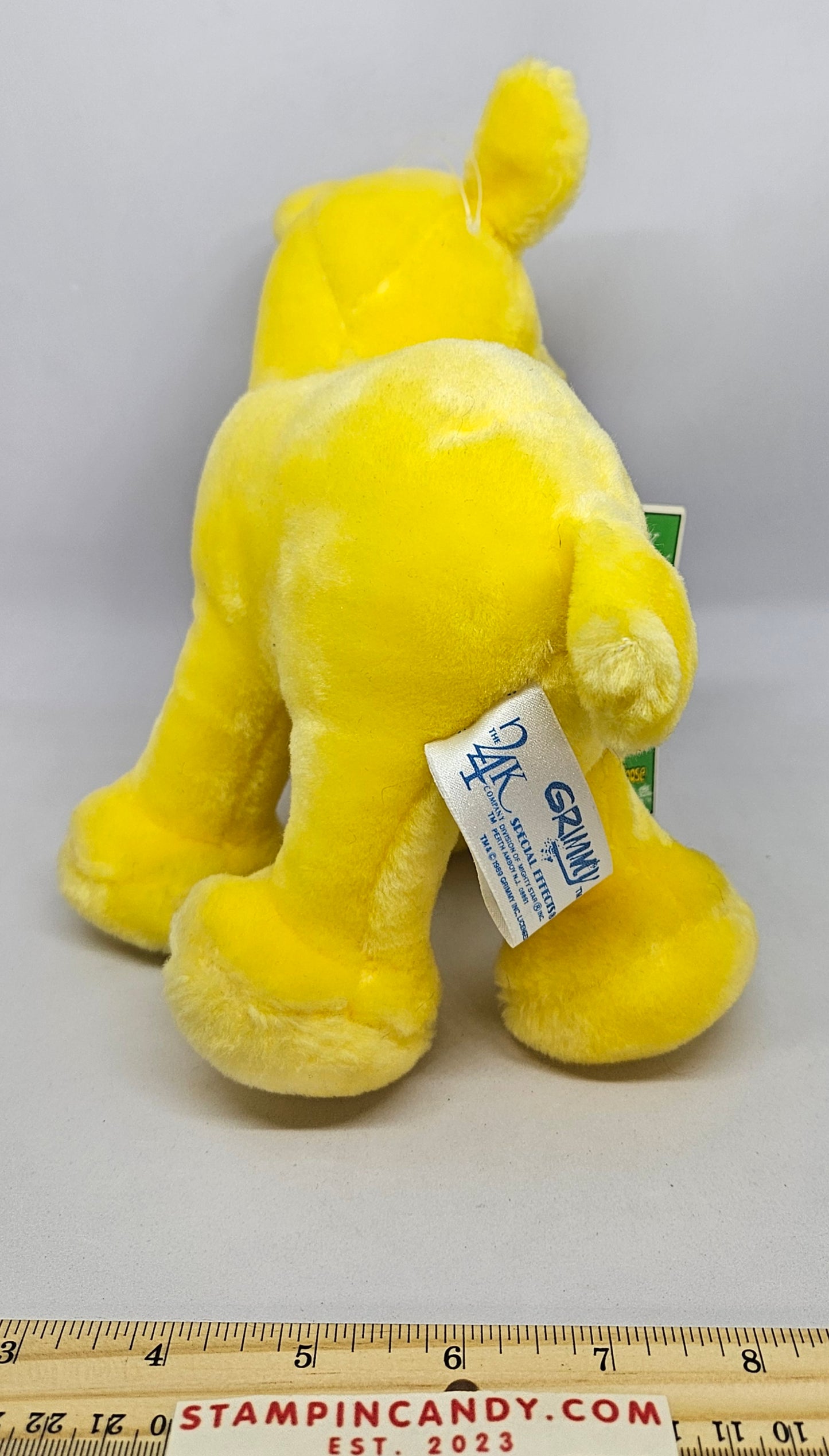 Vintage Grimmy Dog Stuffed Animal - "I'm User Friendly"