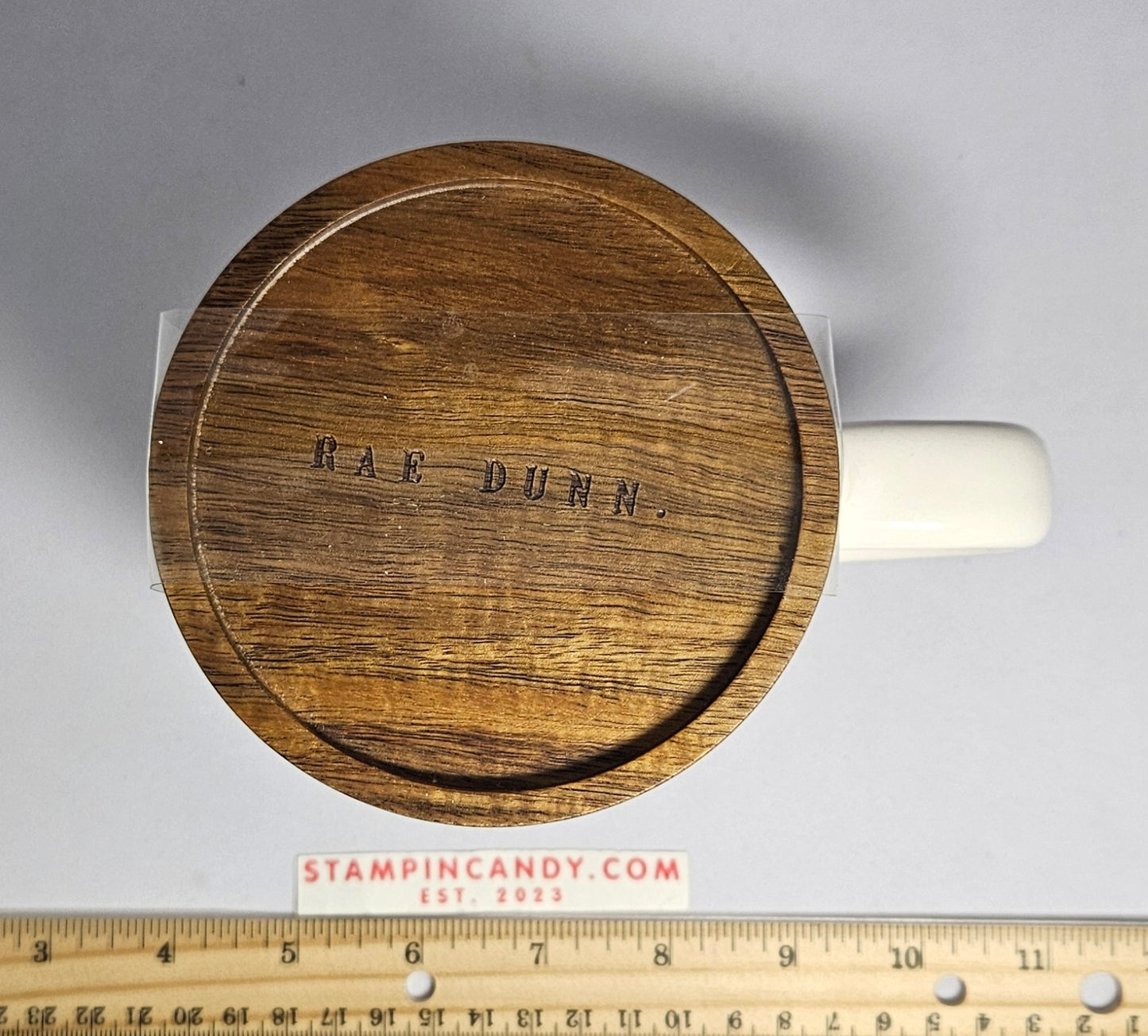 Rae Dunn "Teacher Fuel" Mug w/ Wood Lid