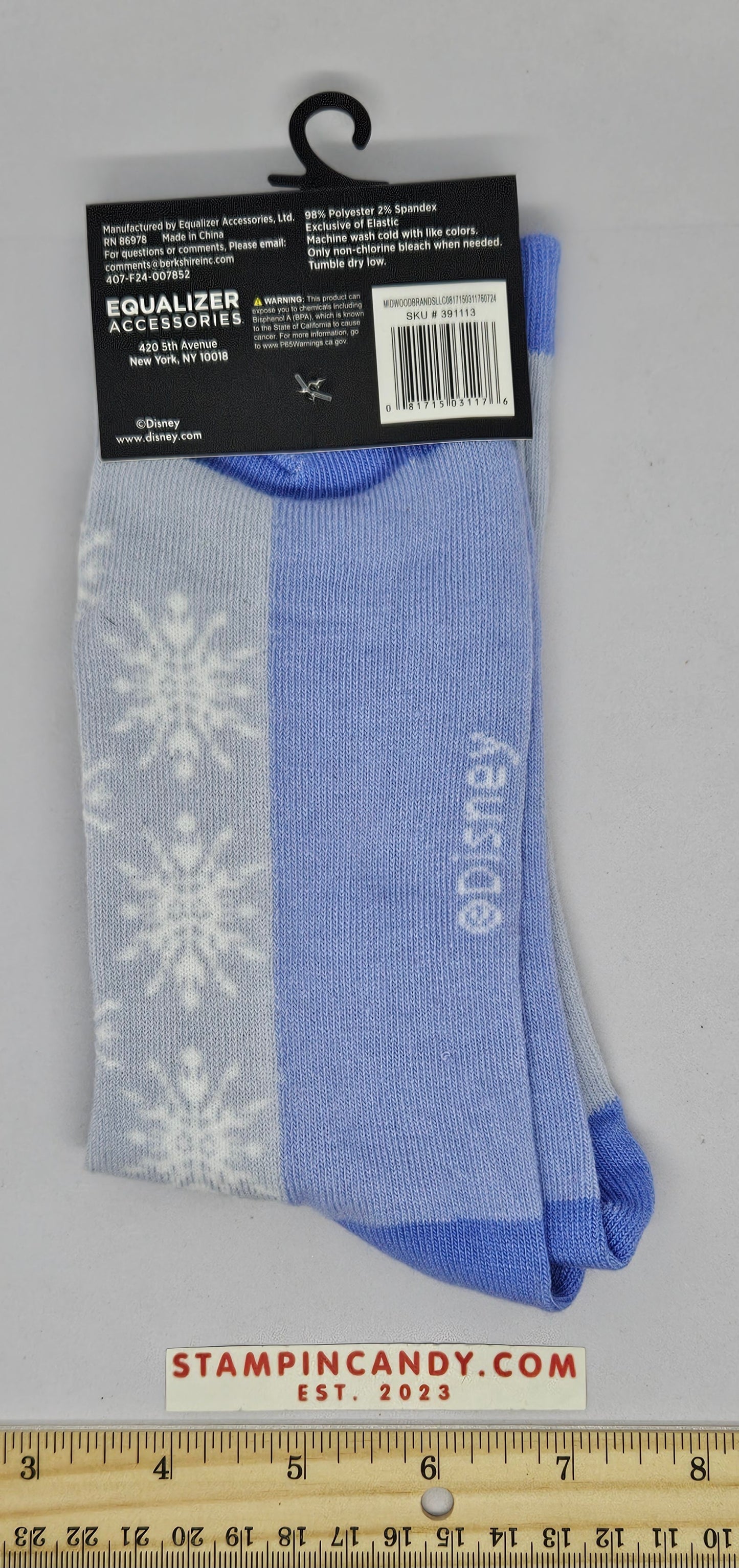 Disney Frozen Crew Cut Socks Size 9-13
