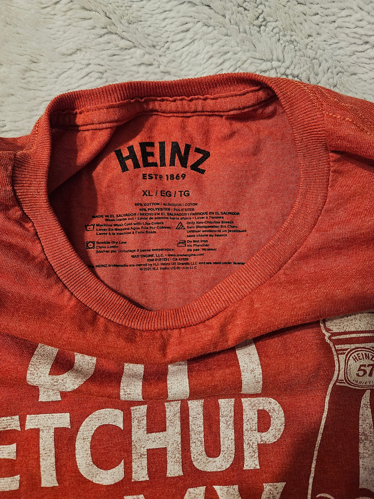 Heinz XL T-Shirt - I Put Ketchup on My Ketchup