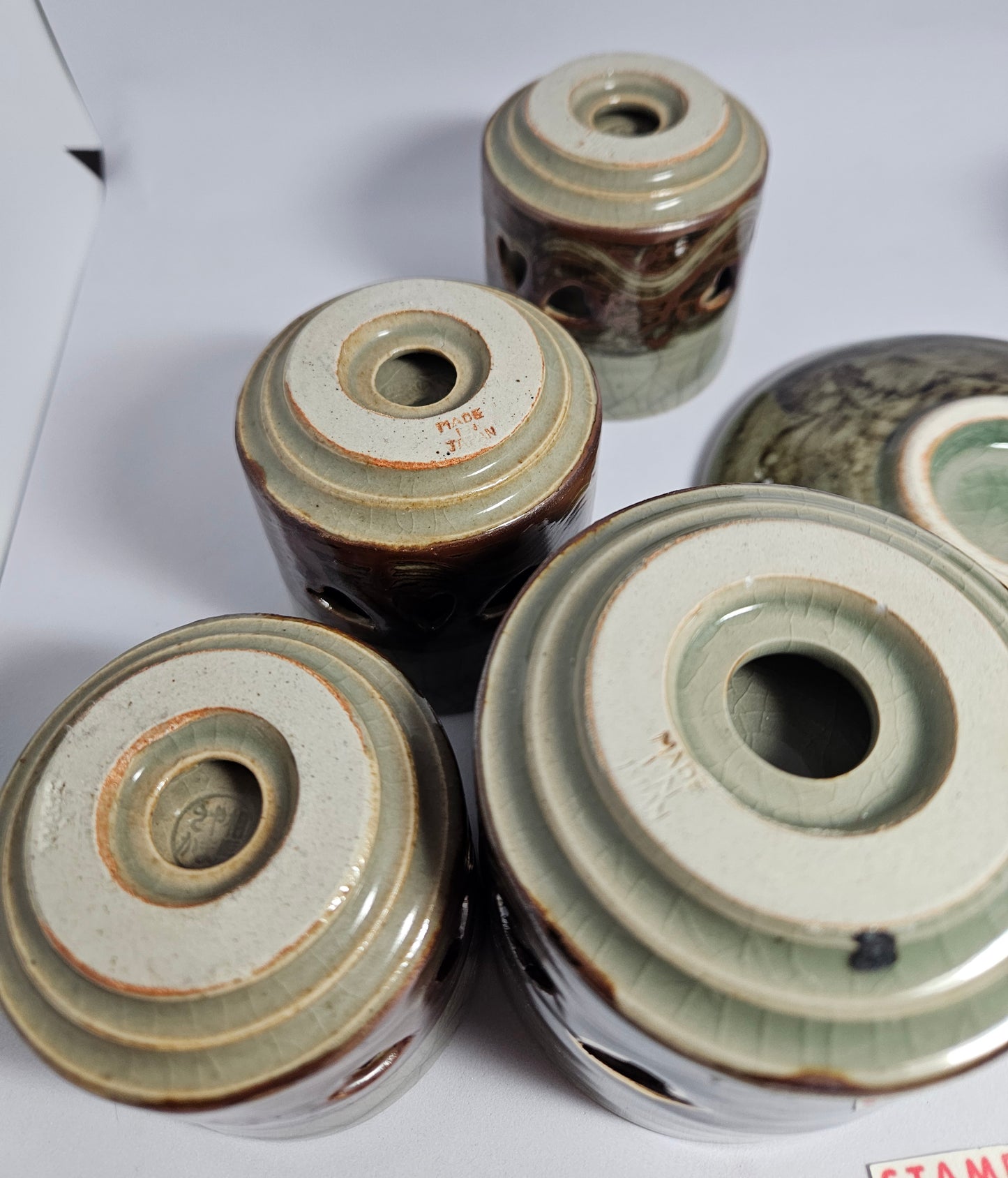 Japanese Somayaki Double-Walled Tea Set - 6 Pieces