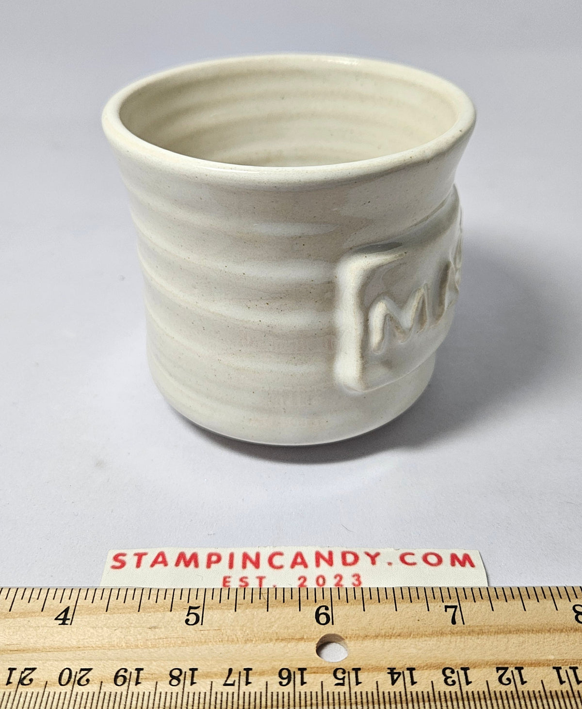 Magnolia High Relief Stoneware Mug - Black Oak