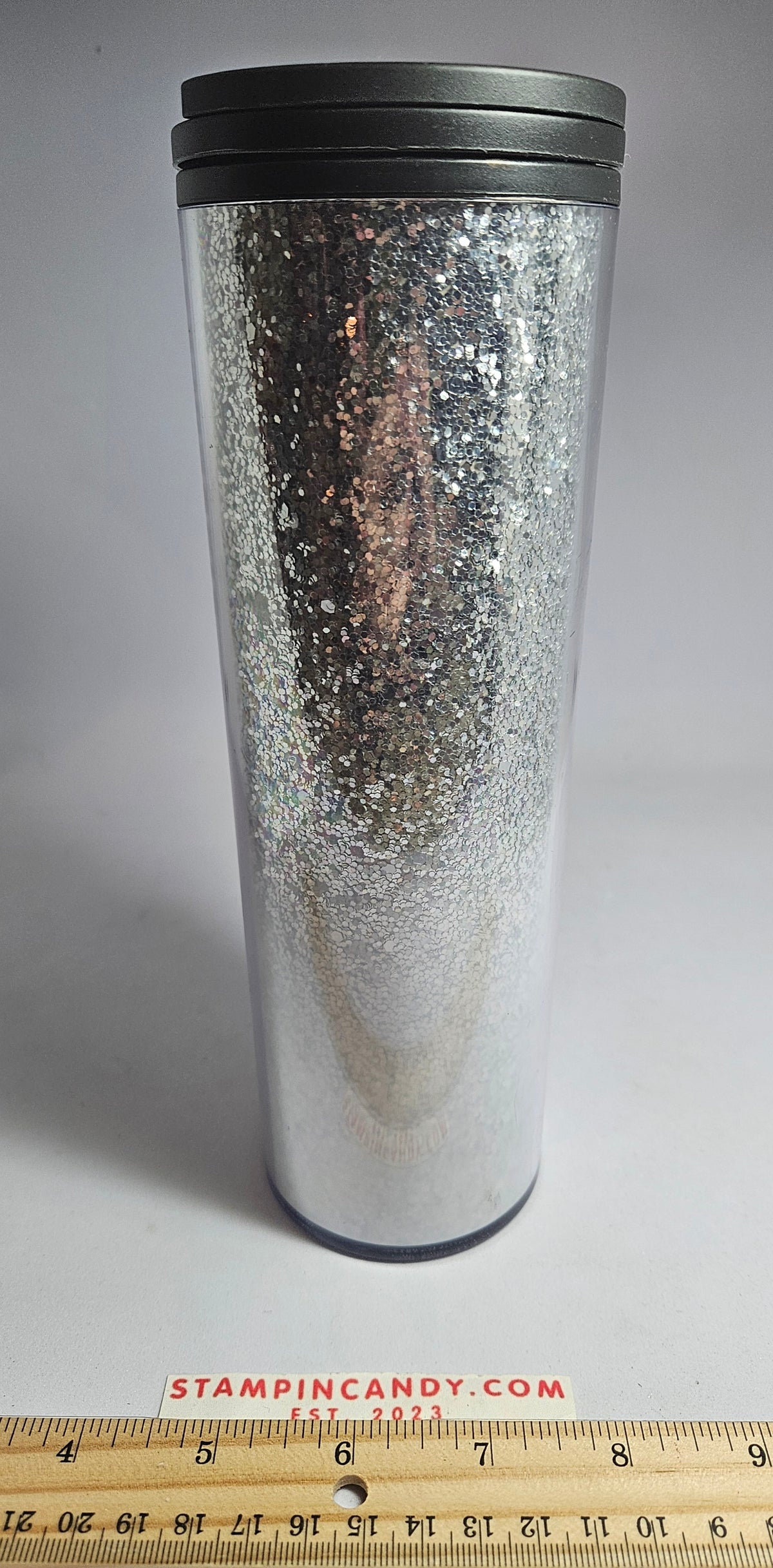 Starbucks - 16 oz White/Silver Glitter Tumbler