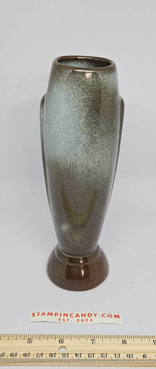 Frankoma - Vintage Teal/Brown 8" Vase