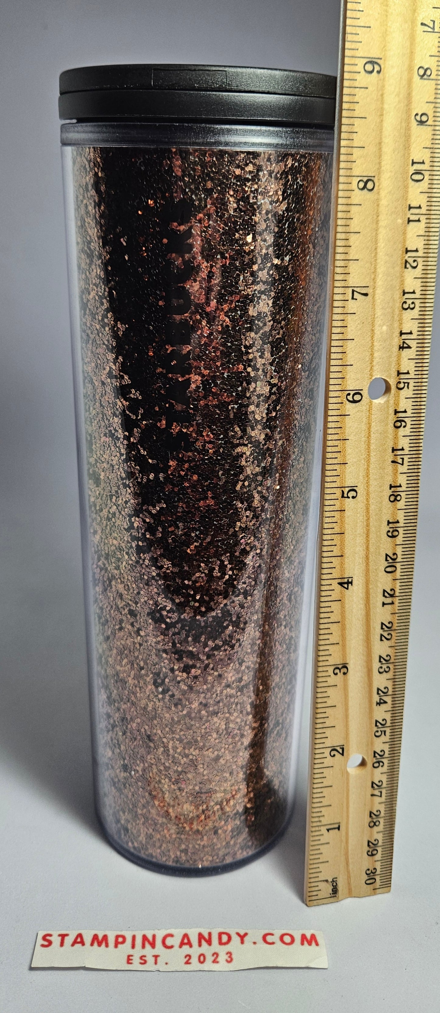 Starbucks - 2019 Black/Gold/Bronze Glitter Tumbler - 16 oz