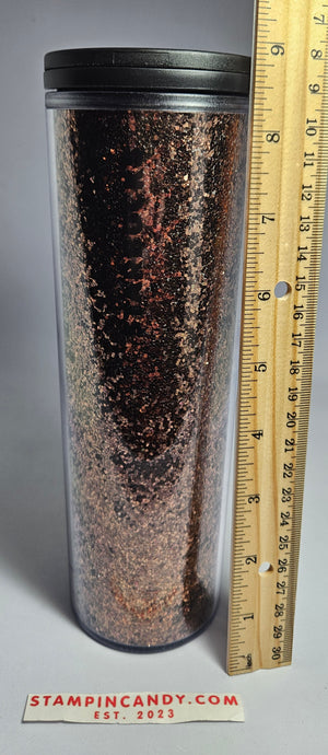 Starbucks - 2019 Black/Gold/Bronze Glitter Tumbler - 16 oz