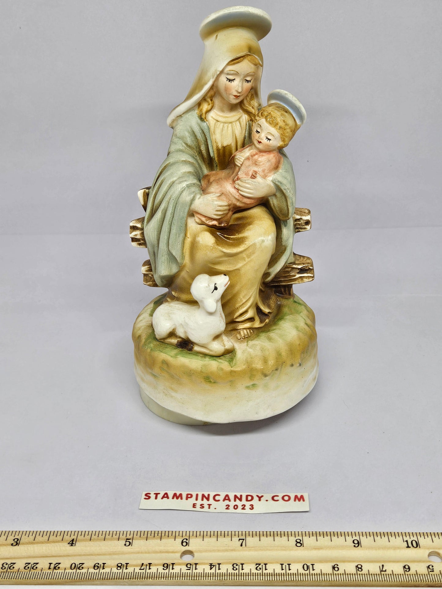 Josef Original - Mary & Baby Jesus Music Box (Rotates as it plays)