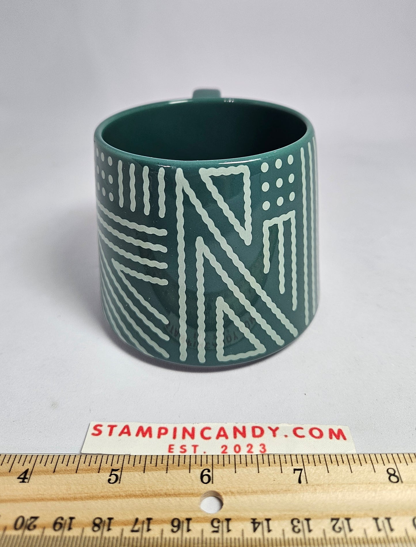Starbucks Reserve - Green Woven Basketweave Pattern 2022 Small 8 oz Mug