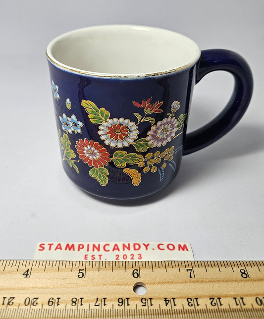 Japanese Blue/White Floral Mug