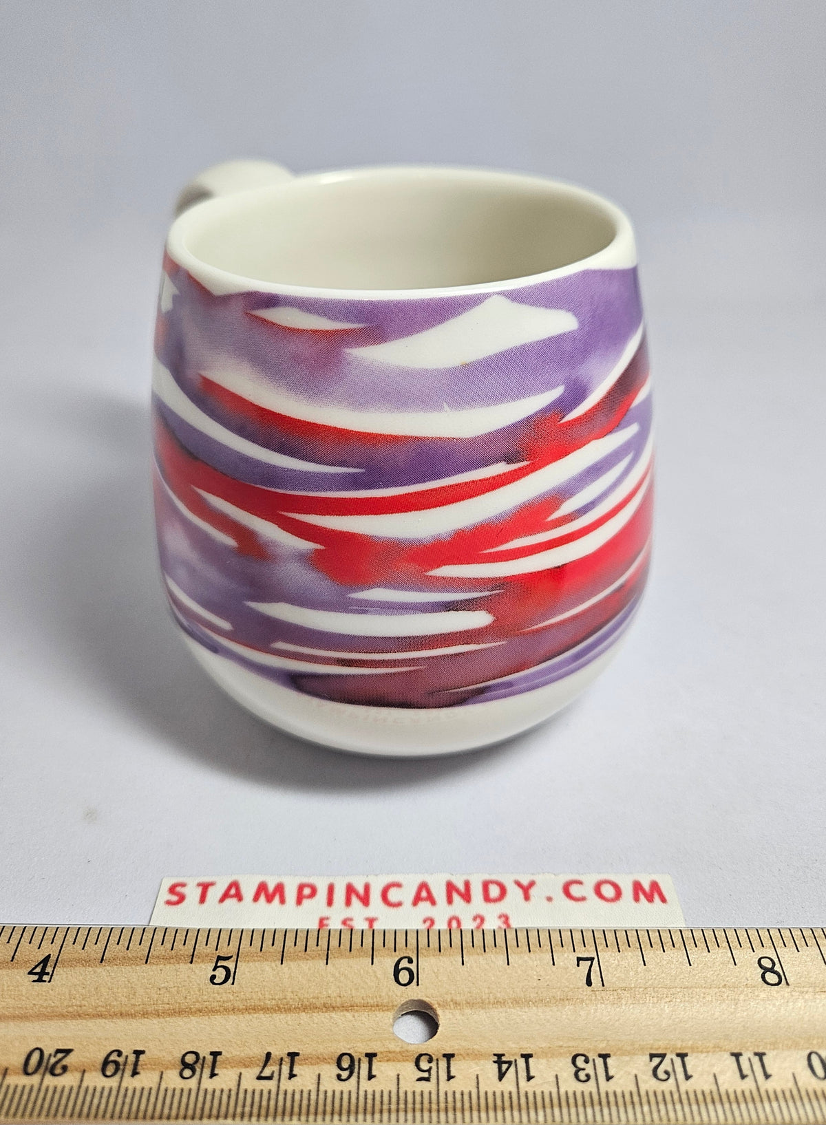 2016 Starbucks - Watercolor Red / Purple Brushstrokes 12 oz Mug