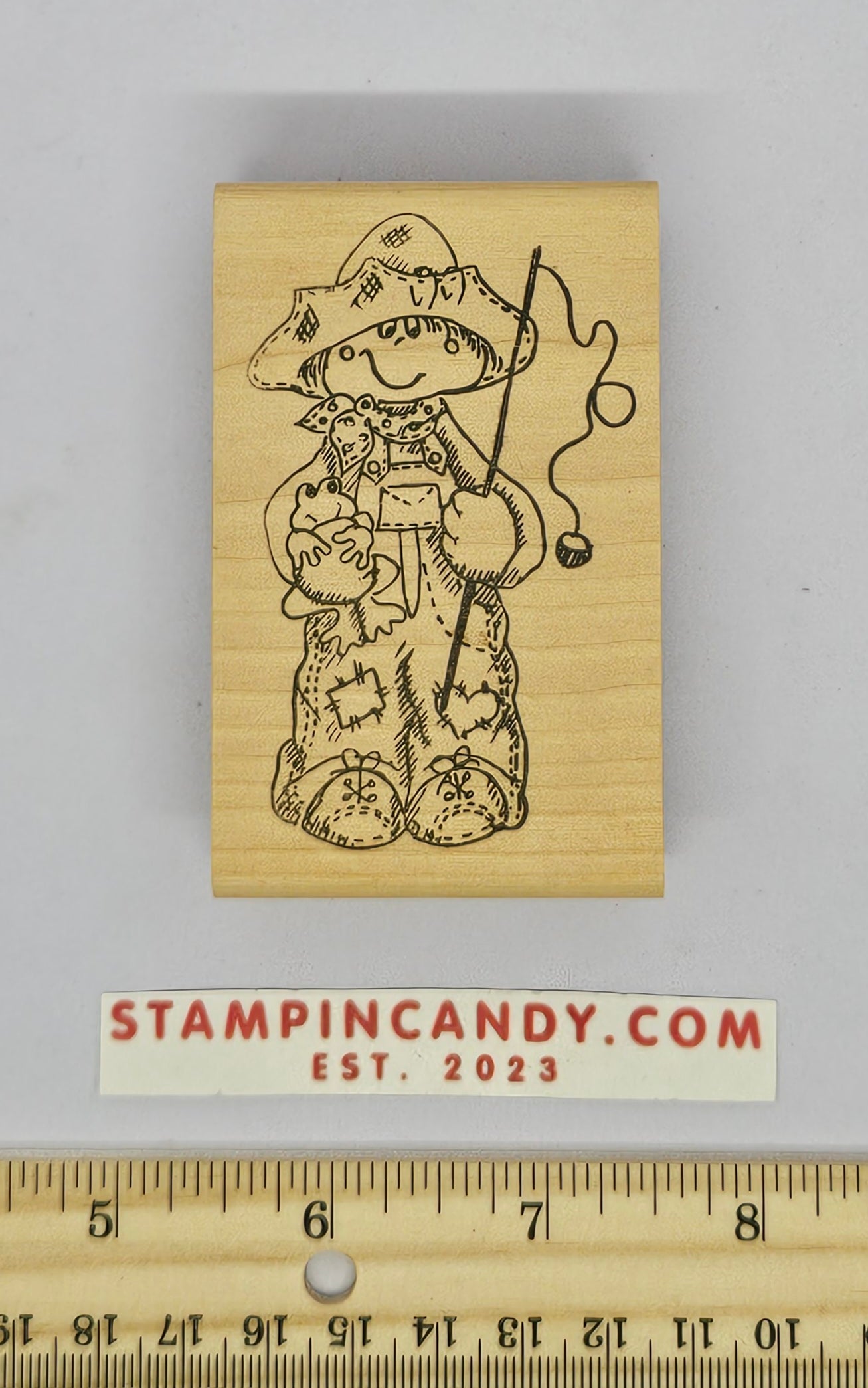 Fisherman / Frog Stamp - Stamp Affair 1995