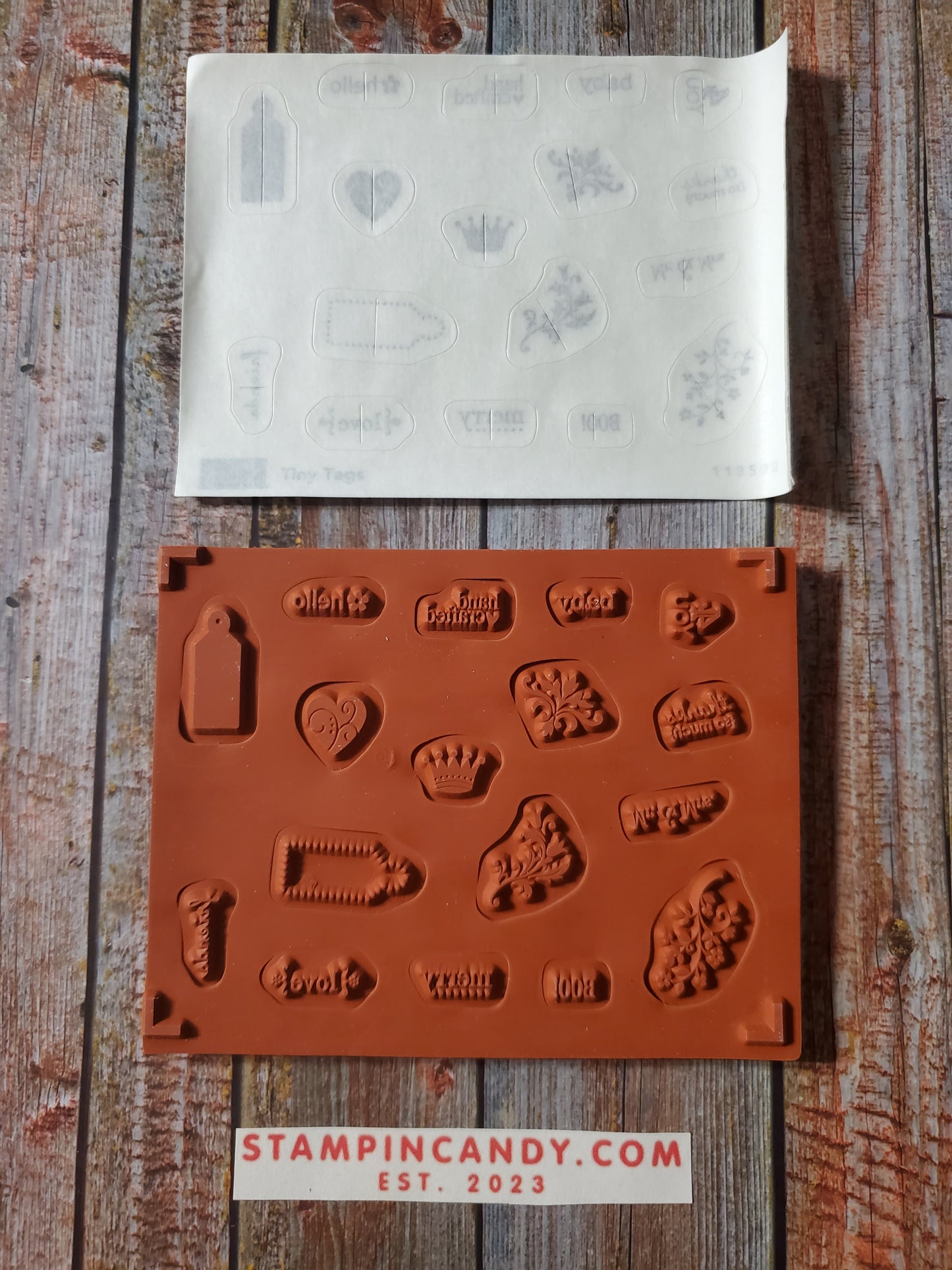 Stampin' UP! "Tiny Tags" Stamp Set with "Jewelry Tag" Punch