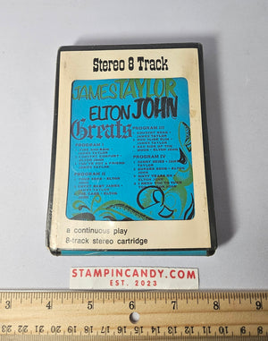 James Taylor / Elton John Greatest Hits Stereo 8 Track Cartridge
