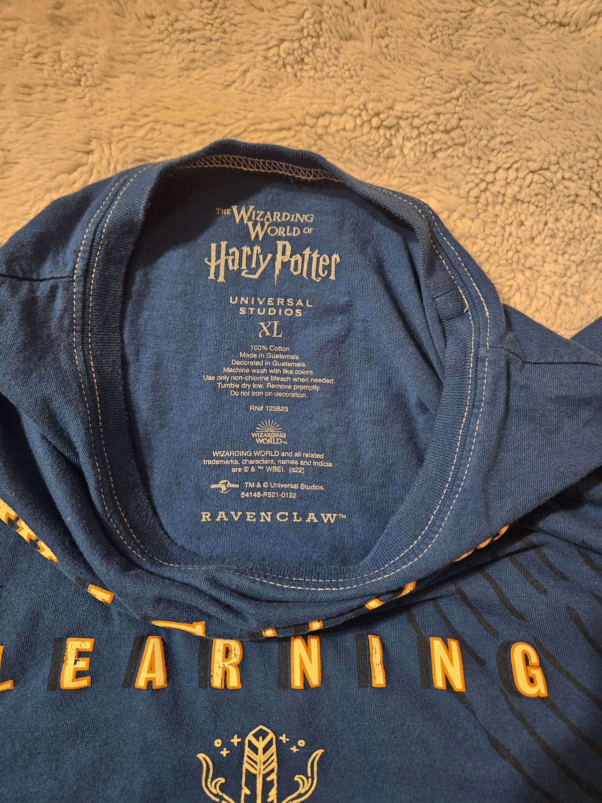 Harry Potter T-Shirt - XL Blue - Wisdom Learning Wit
