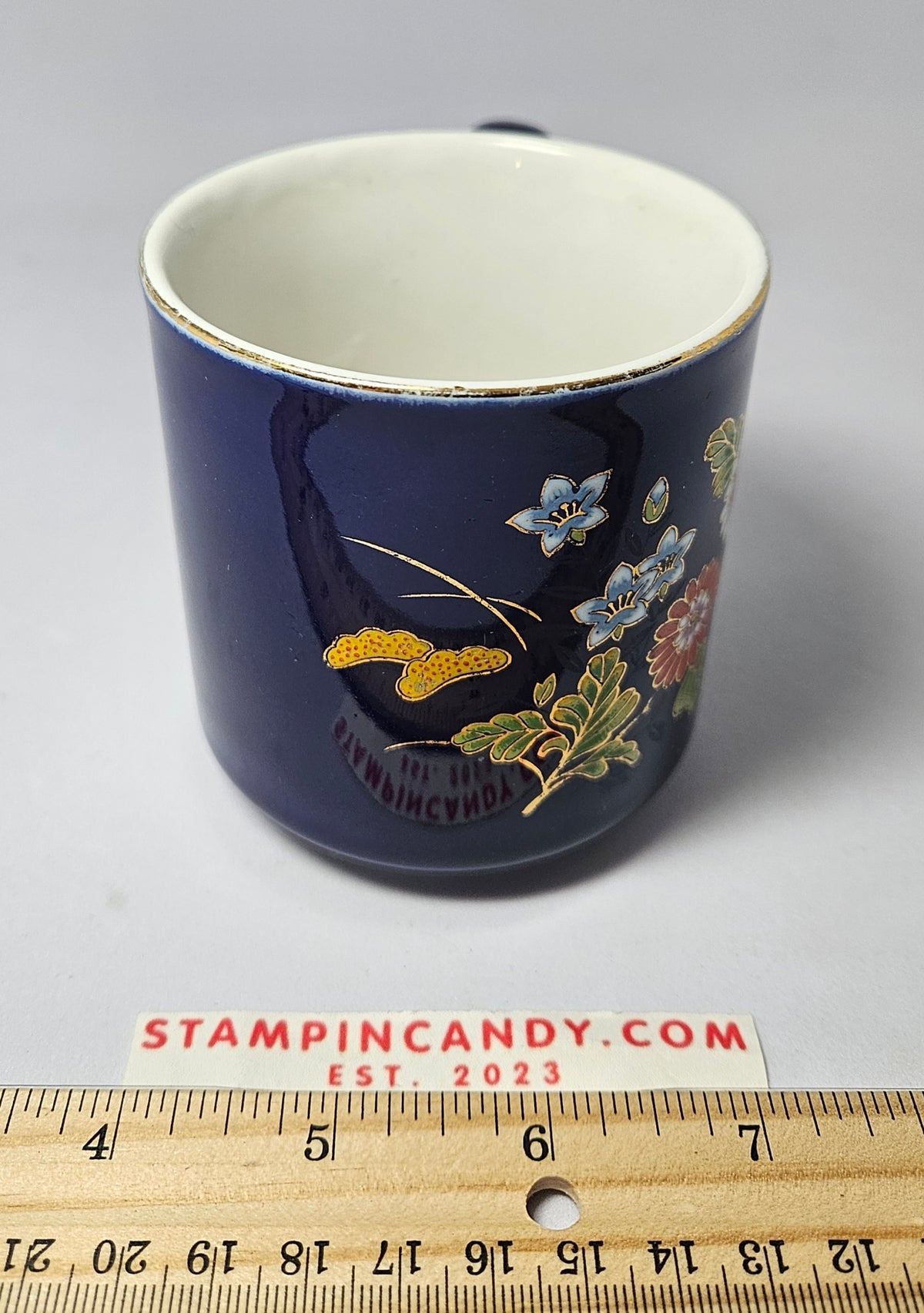 Japanese Blue/White Floral Mug